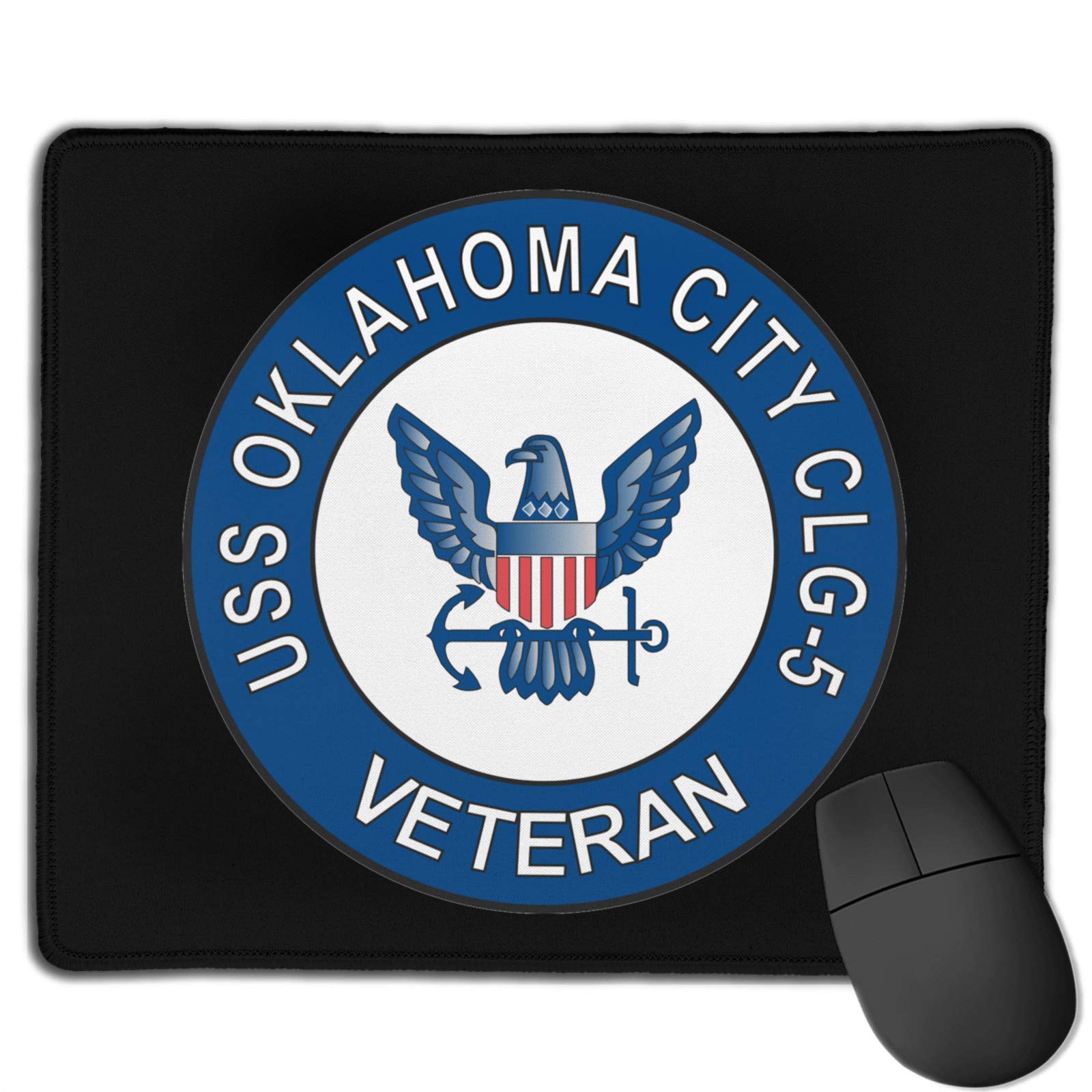 USS Oklahoma City CLG-5 Veteran Themed Gaming Mouse Pad - Non-Slip Rubber Base for Office & Computer Use - Perfect for Gamers, Military Enthusiasts & Veterans