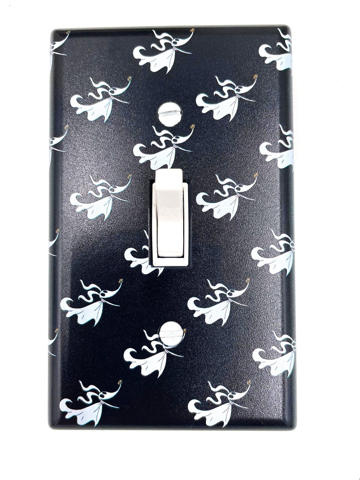 Nightmare Before Christmas Jack and Sally Light Switch Cover - Zero Skull Halloween Decor - Custom Single Light Switch Plate - Perfect for Halloween & Christmas Home Decor