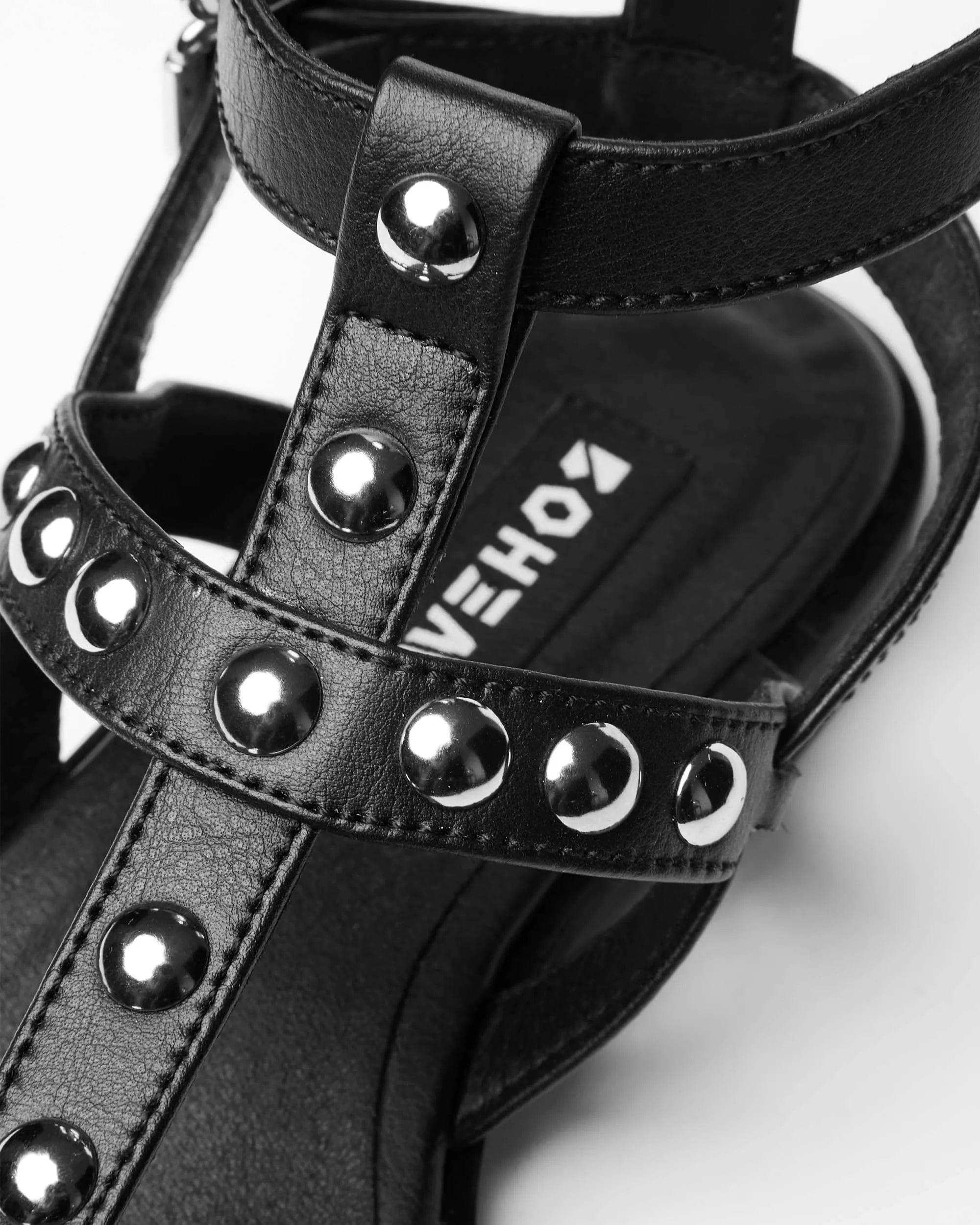 Nox Women's Vegan Grape Leather Gladiator Sandals - Black | Stylish & Comfortable Summer Shoes for Casual Outings, Beach & Outdoor Activities