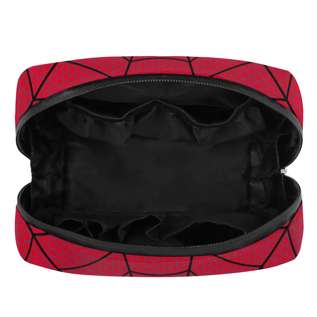 Kids Toiletry Bag for Boys - Waterproof Spider Web Design Travel Cosmetic Bag for Toddlers | Perfect for Weekend Trips, Sleepovers & Camping Accessories