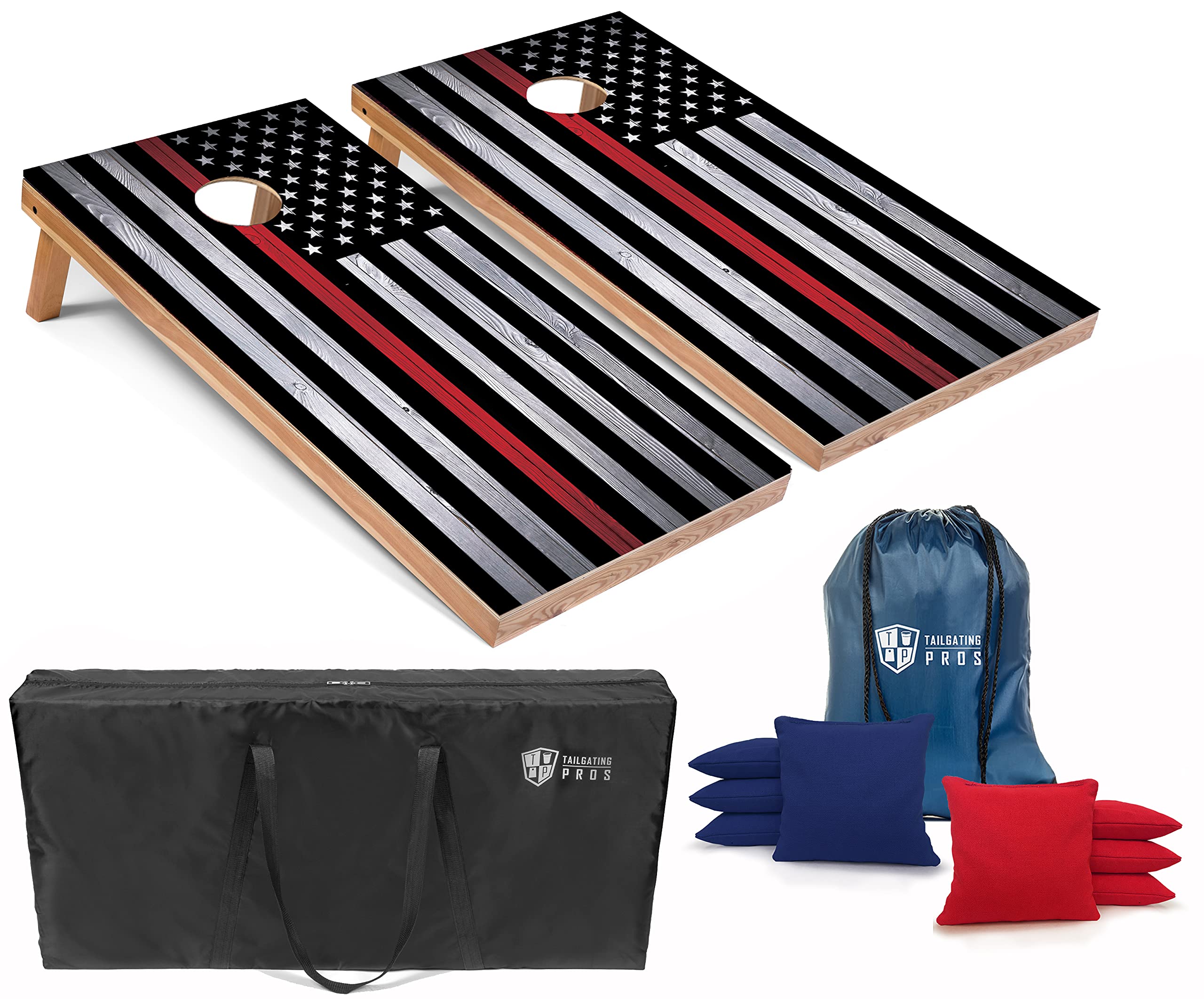 Premium Cornhole Board Set with 8 Bean Bags & Carrying Case - Regulation 4'x2' Size for Backyard Games, Tailgating, and Tournaments - Lightweight Design with Optional LED Lights for Night Play - Perfect for Parties, BBQs, and Outdoor Events