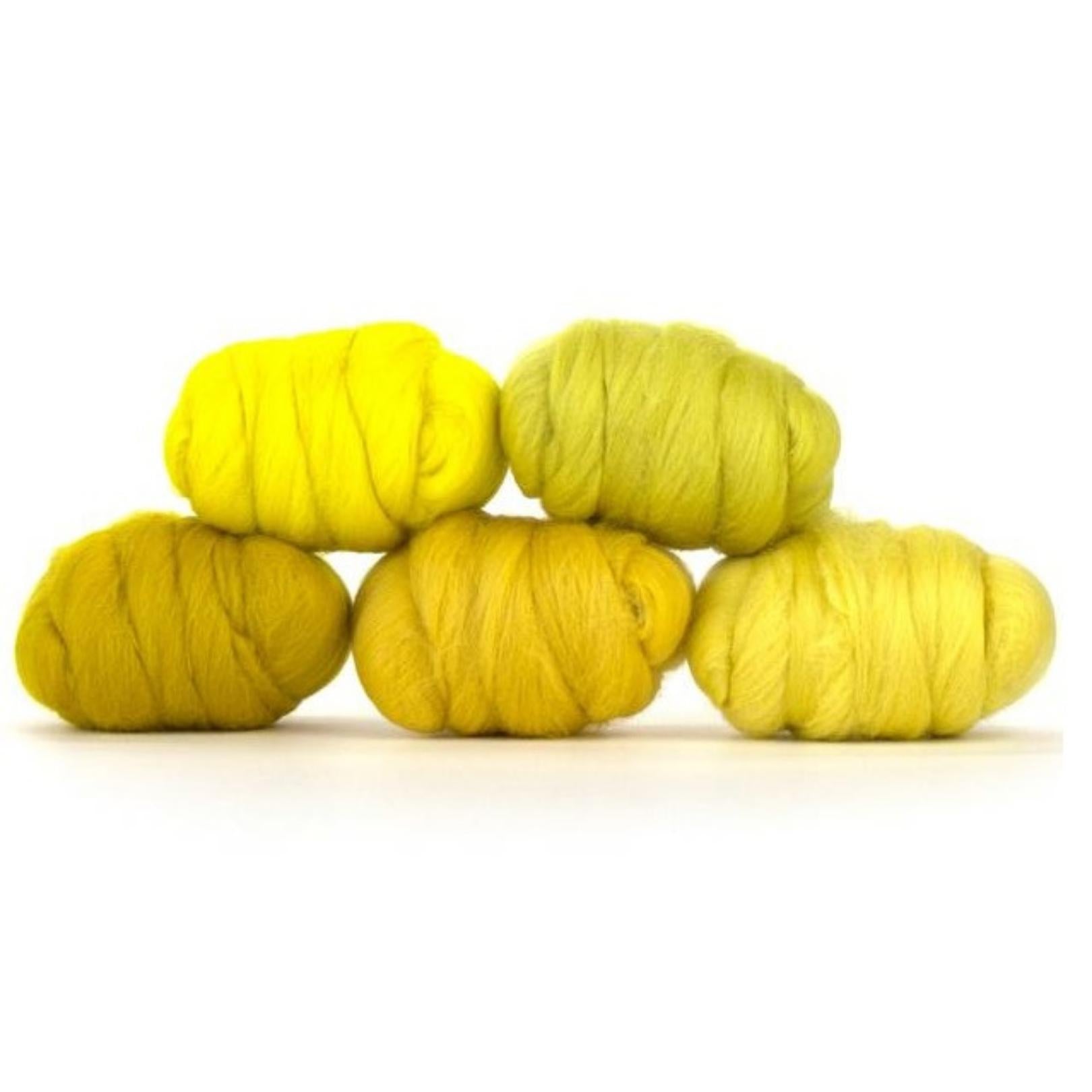 Premium Mixed Merino Wool Variety Pack - 250g Natural Fiber for Knitting & Crocheting | 23 Micron Ultra-Soft Yarn in Lemon Drop Yellow | Perfect for Scarves, Sweaters & DIY Crafts
