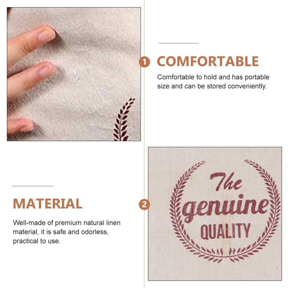 2-Pack Unbleached Linen Bread Bags - Reusable Bread Storage Pouches & Produce Bags for Bakery, Challah, Fruits - Eco-Friendly Cloth Shopping & Food Container Bags (Perfect for Homemade Bread, Groceries & Farmers Market)