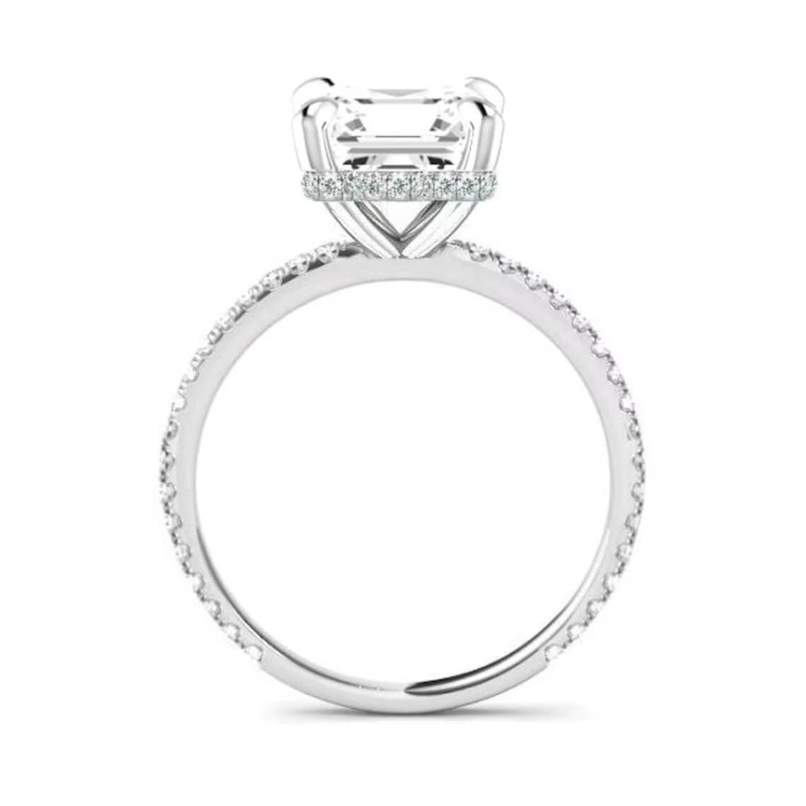 2 CT Radiant Cut Moissanite Engagement Ring & Wedding Bridal Set, Diamond-Like Solitaire Halo Ring with Vintage Accents in Sterling Silver - Perfect for Proposals, Anniversaries & Special Occasions