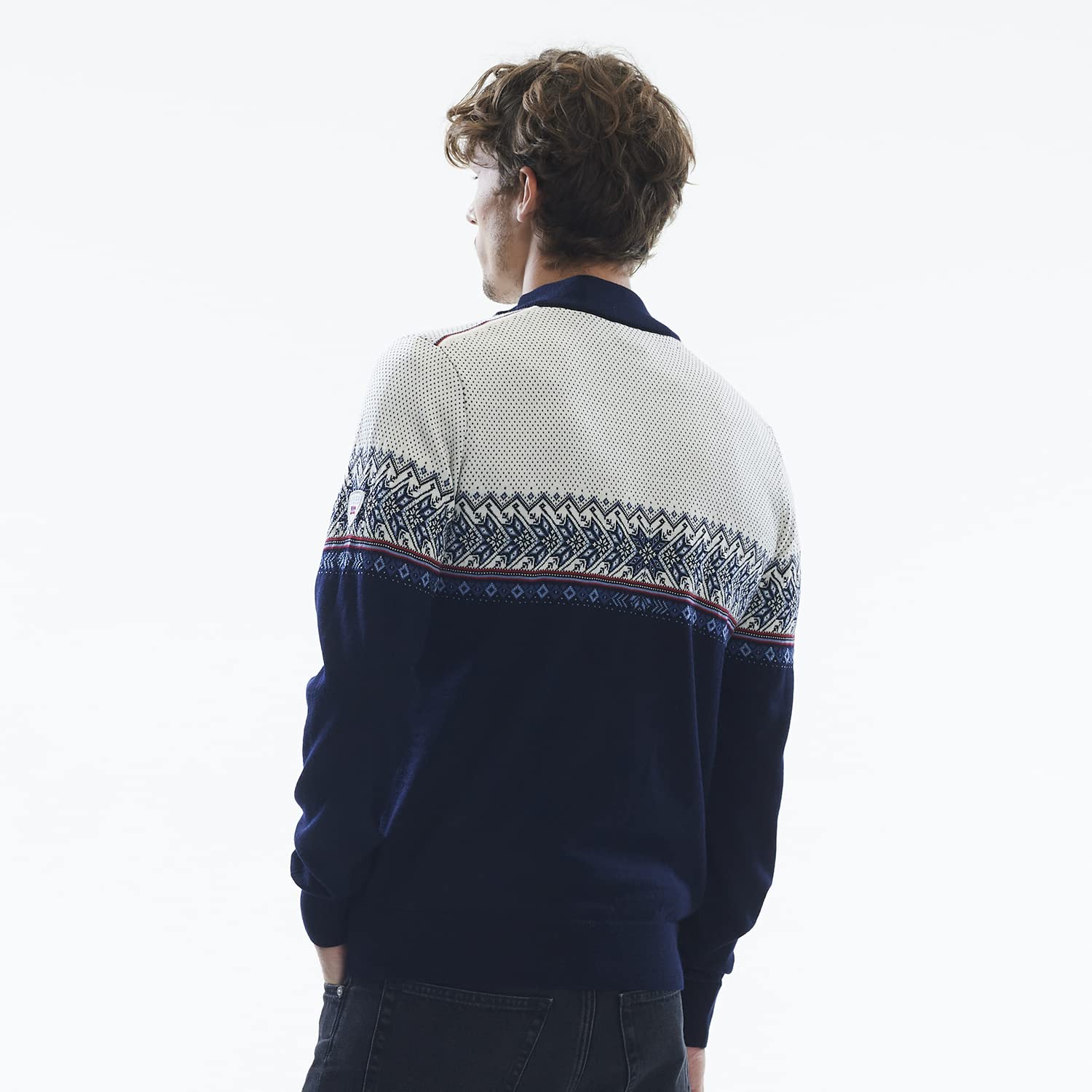 Dale of Norway Hovden Men's 100% Merino Wool Quarter Zip Sweater - Warm Winter Knit Pullover for Skiing & Outdoor Activities - Cozy Casual Wear for Men