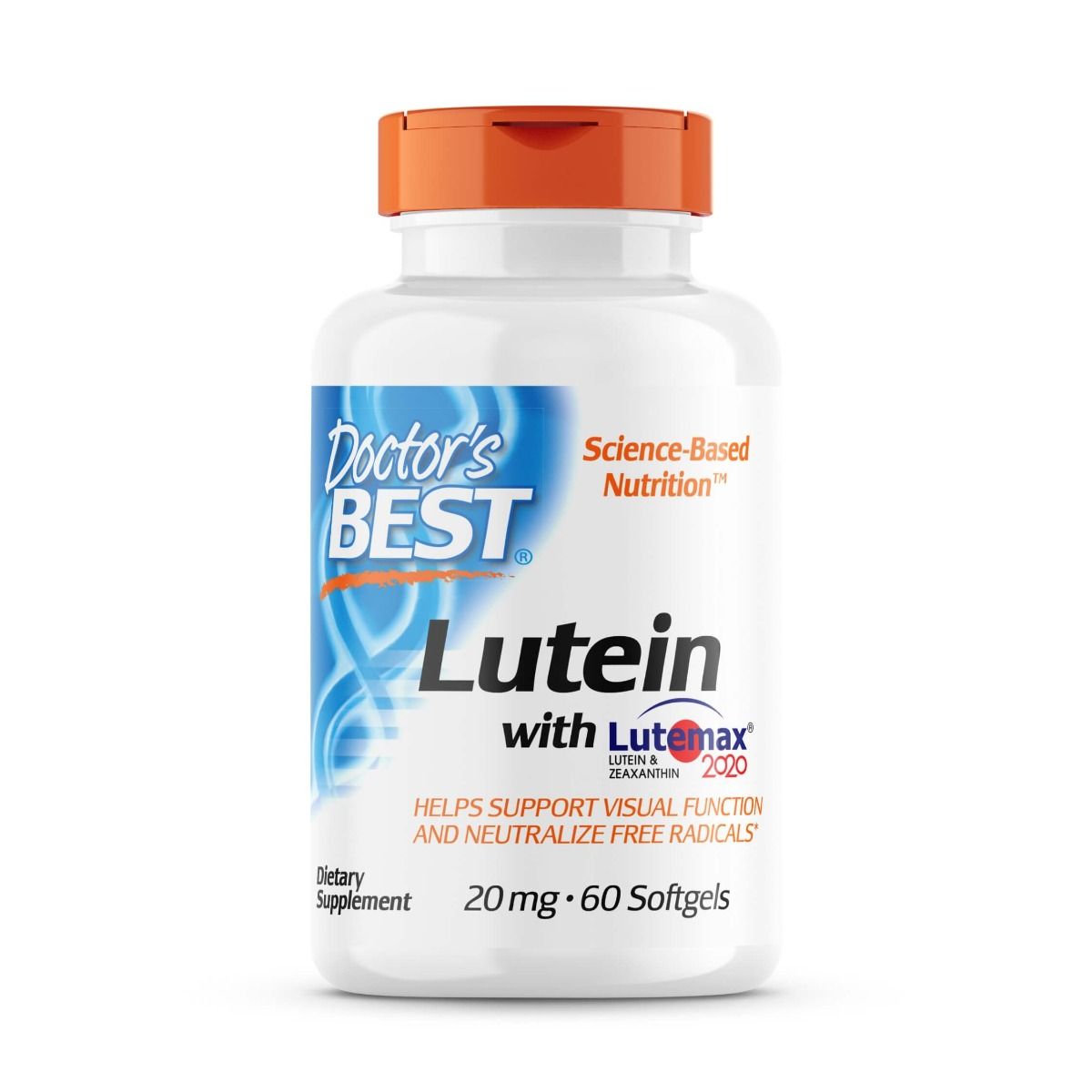 Doctor's Best Lutein with Lutemax 2020 | 20mg Eye Health Supplement | 60 Softgels | Supports Vision & Macular Health | Perfect for Computer Users & Night Driving