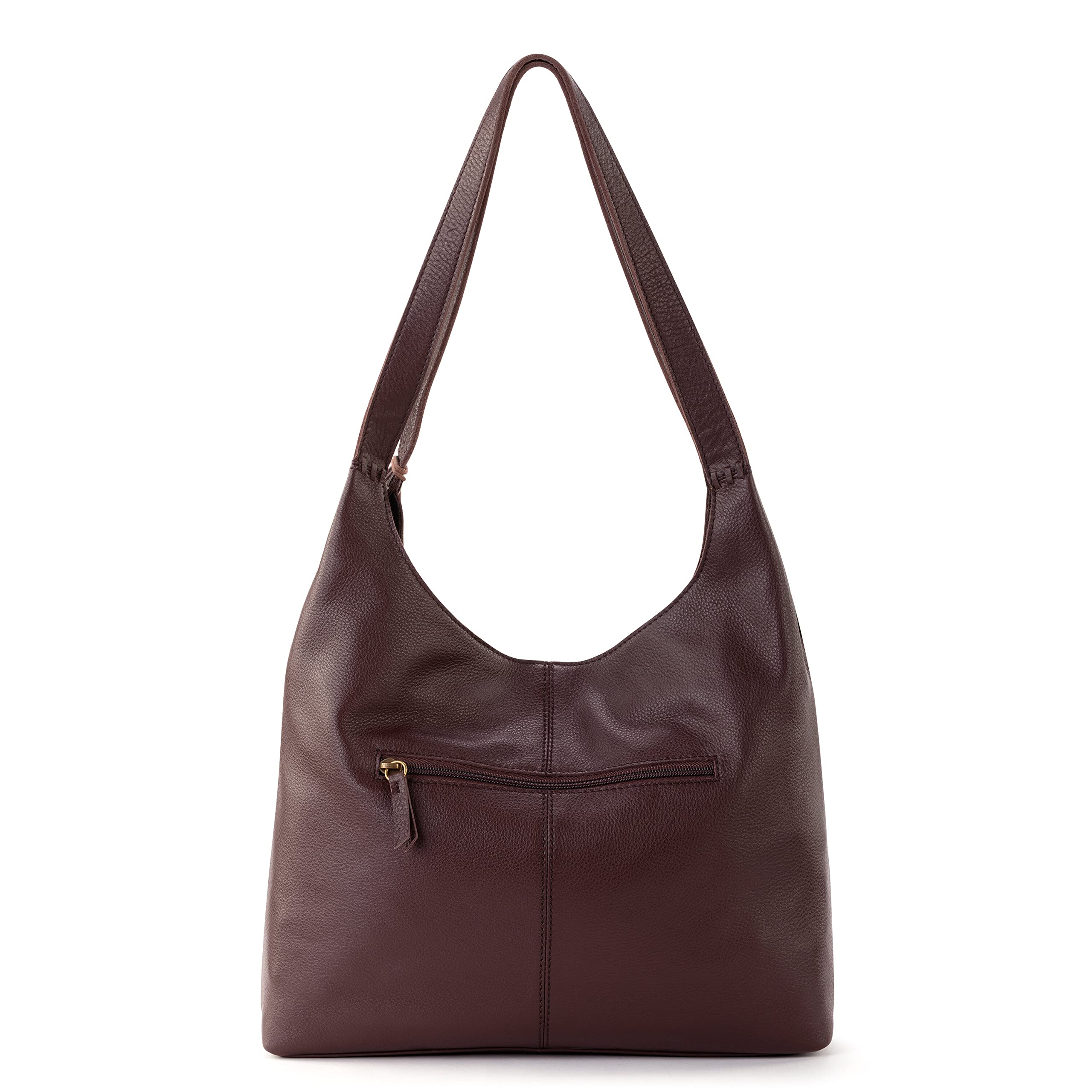 The Sak Huntley Hobo Leather Bag - Double Strap Crossbody Purse in Rich Mahogany Brown | Perfect for Work, Travel & Everyday Use