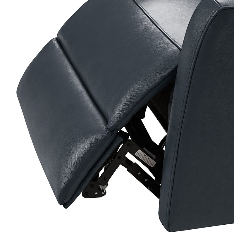 Paula Transitional Power Recliner with USB Charging Ports - Modern Electric Reclining Chair with Lumbar Support for Living Room, Home Theater & Office - Comfortable Leather Lounge Chair with Power Headrest & Cup Holder