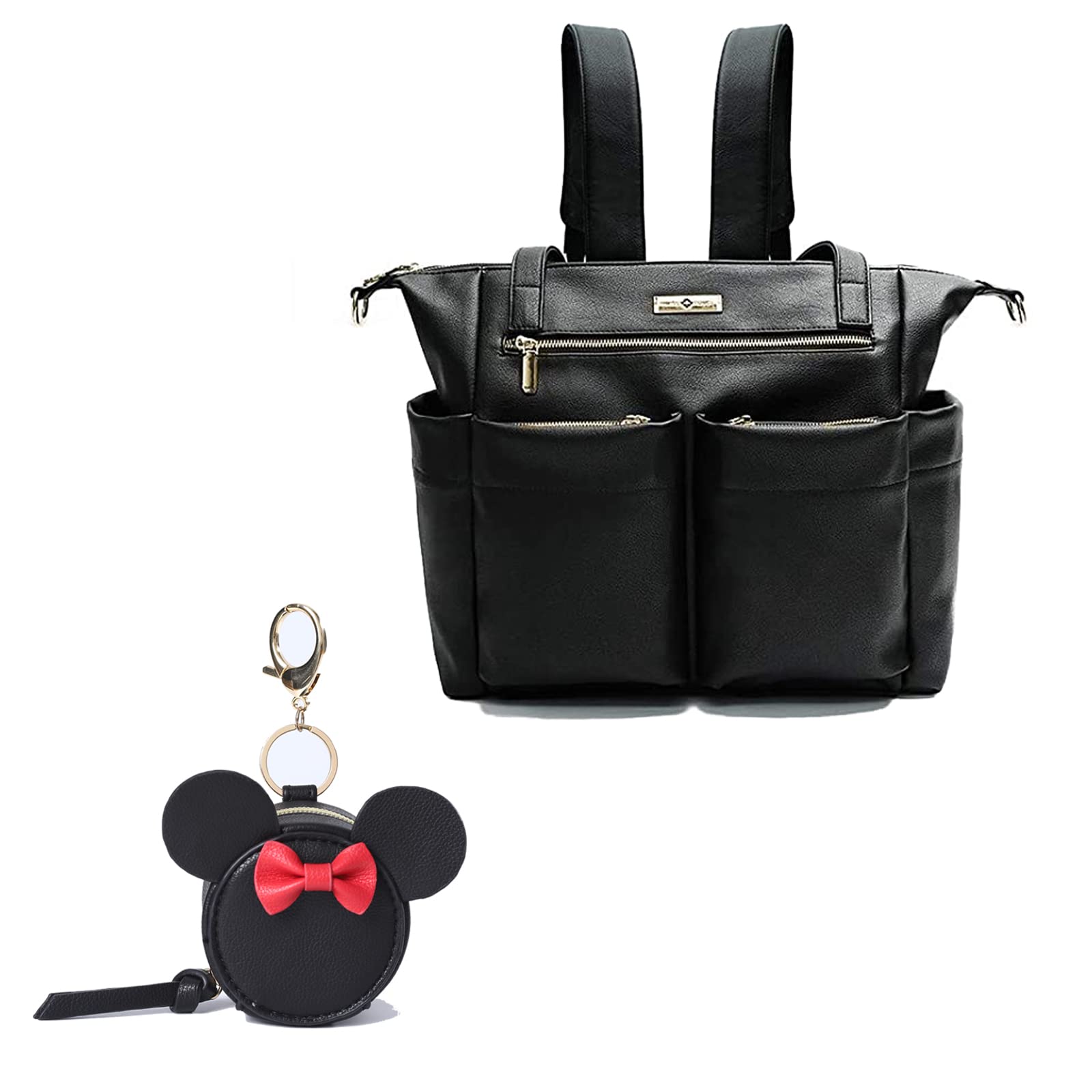 Premium Leather Diaper Backpack for Moms - Stylish Baby Bag with Pacifier Holder & Insulated Pockets | Perfect for Travel, Daycare & On-the-Go Parenting