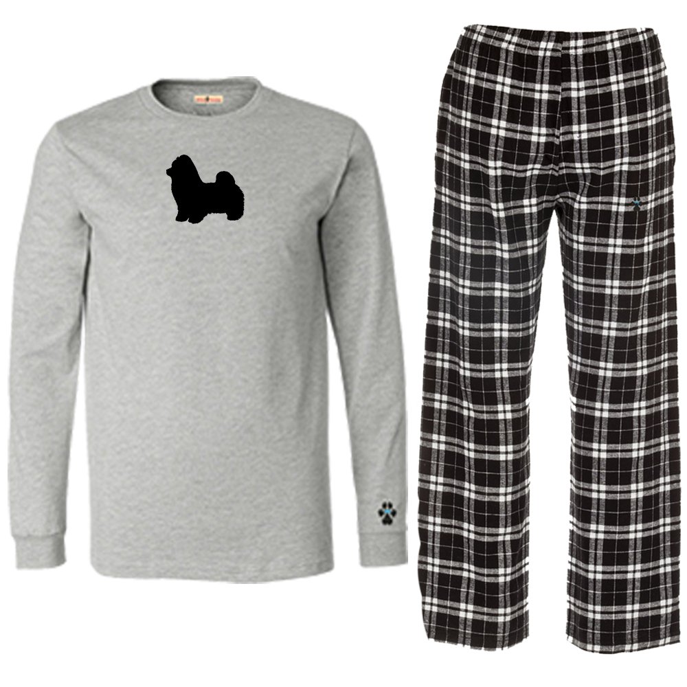 Maltese Men's Flannel Pajamas - Soft & Comfortable Sleepwear for Winter - Cozy Lounge Pajama Set for Home, Travel & Relaxation