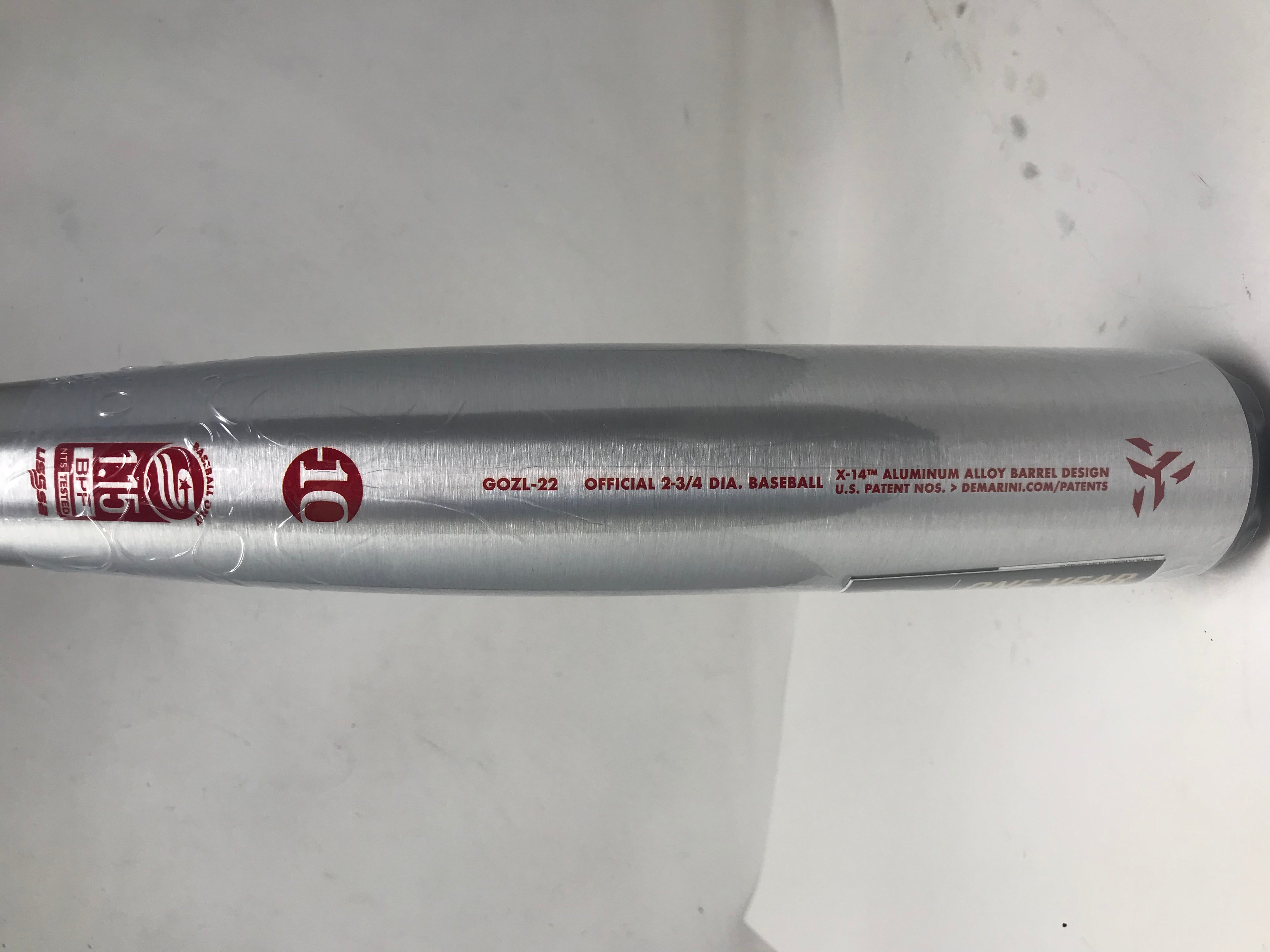 2022 DeMarini The Goods One Piece USSSA Youth Baseball Bat - 31/21 Size, Silver/Red - Perfect for Little League & Youth Baseball Tournaments