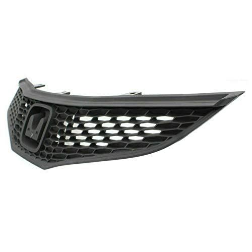 09-14 Honda Fit Front Bumper Grille Replacement - Textured Black ABS Plastic (Excludes EV/Sport Models) | Perfect for Car Upgrades & Off-Road Protection