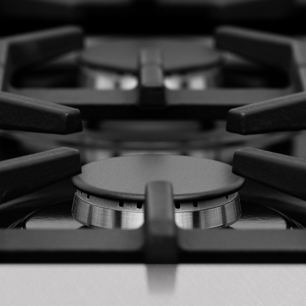 ZLINE 48-Inch Professional Gas Rangetop with 7 High-Power Burners & Porcelain Cooktop - Satin Stainless Steel (RTS 48) - Perfect for Home Chefs & Commercial Kitchens