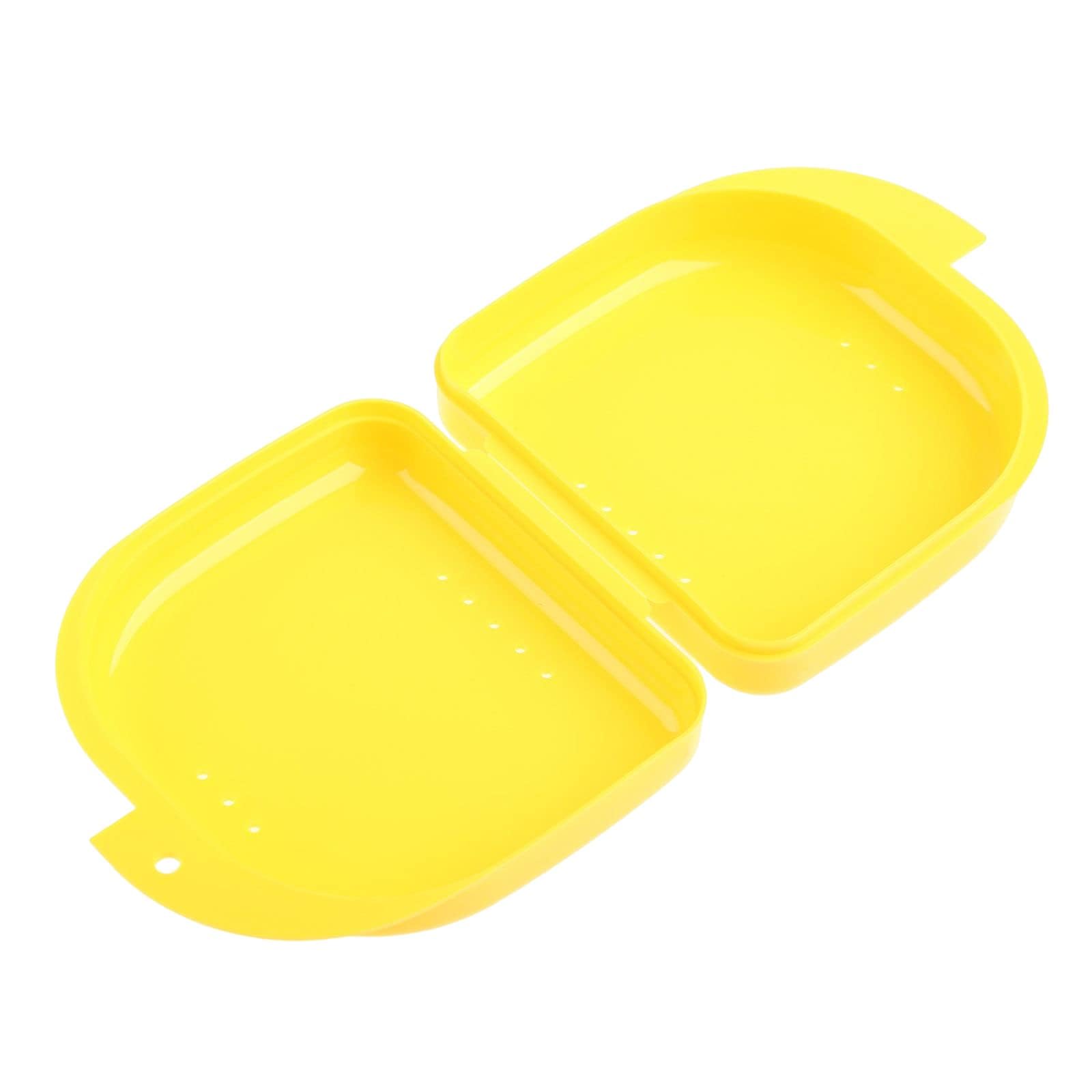Orthodontic Retainer & Denture Storage Box with Vent Holes - Travel-Friendly Dental Case for Braces, Mouthguard & False Teeth - Perfect for Home, Office & Travel Use