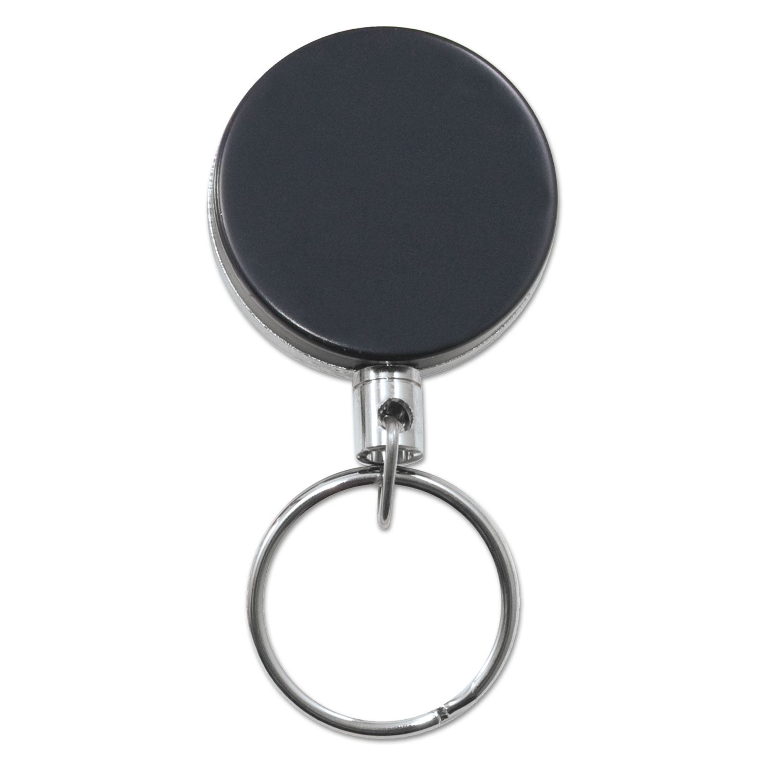 Advantus Heavy Duty Retractable ID Badge Reel with 18.5 Inch Extension - Black & Chrome (6-Pack) - Perfect for Work, Events, and Security Personnel