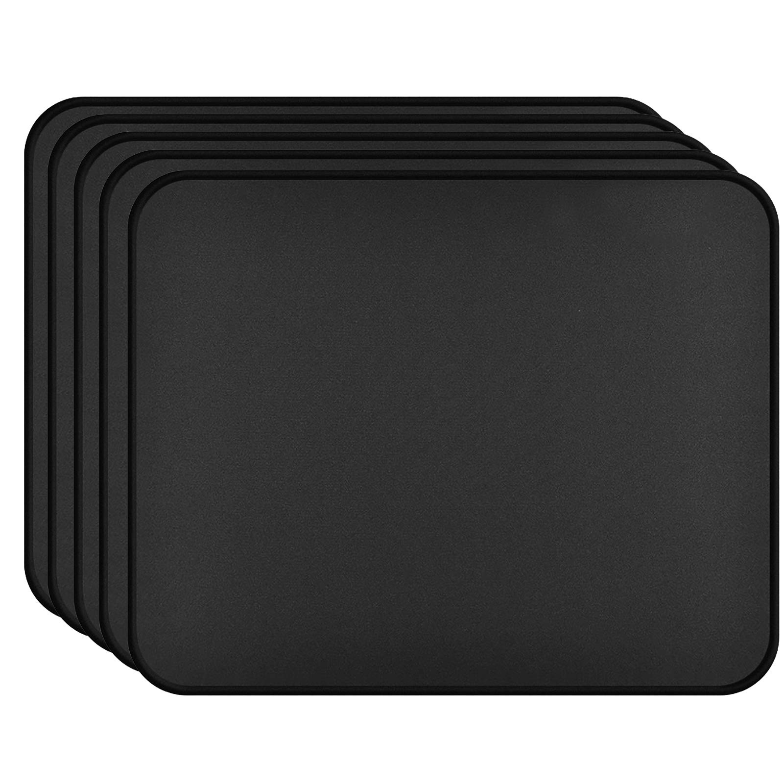 5-Pack Non-Slip Gaming Mouse Pad Set - Anti-Fraying Stitched Edges, Smooth Surface & Washable Rubber Base (11x8.7x0.12in) for PC, Laptop, Office & Home Use - Perfect for Work, Gaming & Kids' Computers