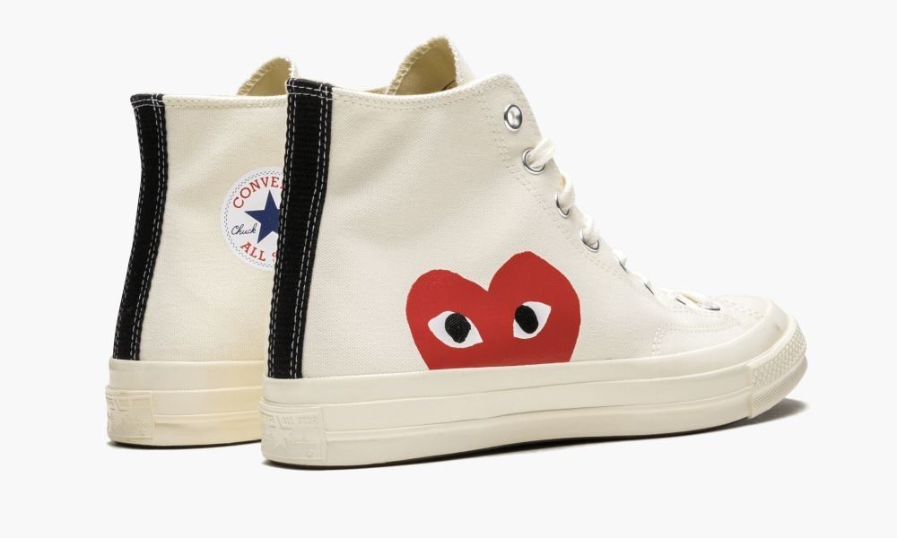 Comme des Garcons Beige Sneakers for Women - Fashionable Low Top Canvas Shoes for Casual Wear & Street Style Outfits