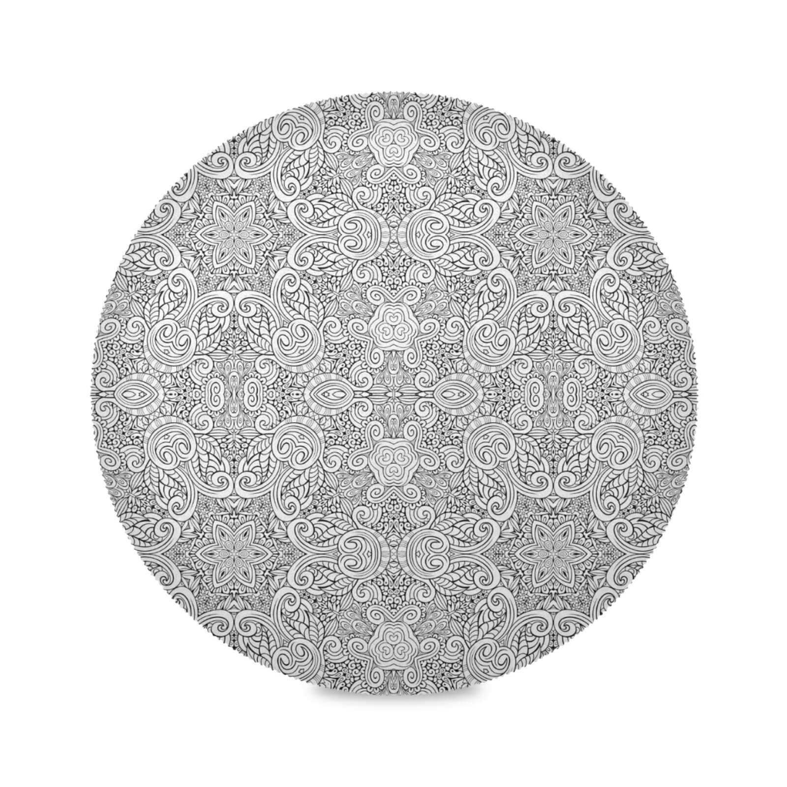 Xigua Set of 6 Heat-Resistant Round Placemats for Dining Table - Washable, Stain-Resistant Ethnic Hand-Painted Table Mats for Kitchen - Perfect for Dinner Parties, Family Gatherings & Everyday Use