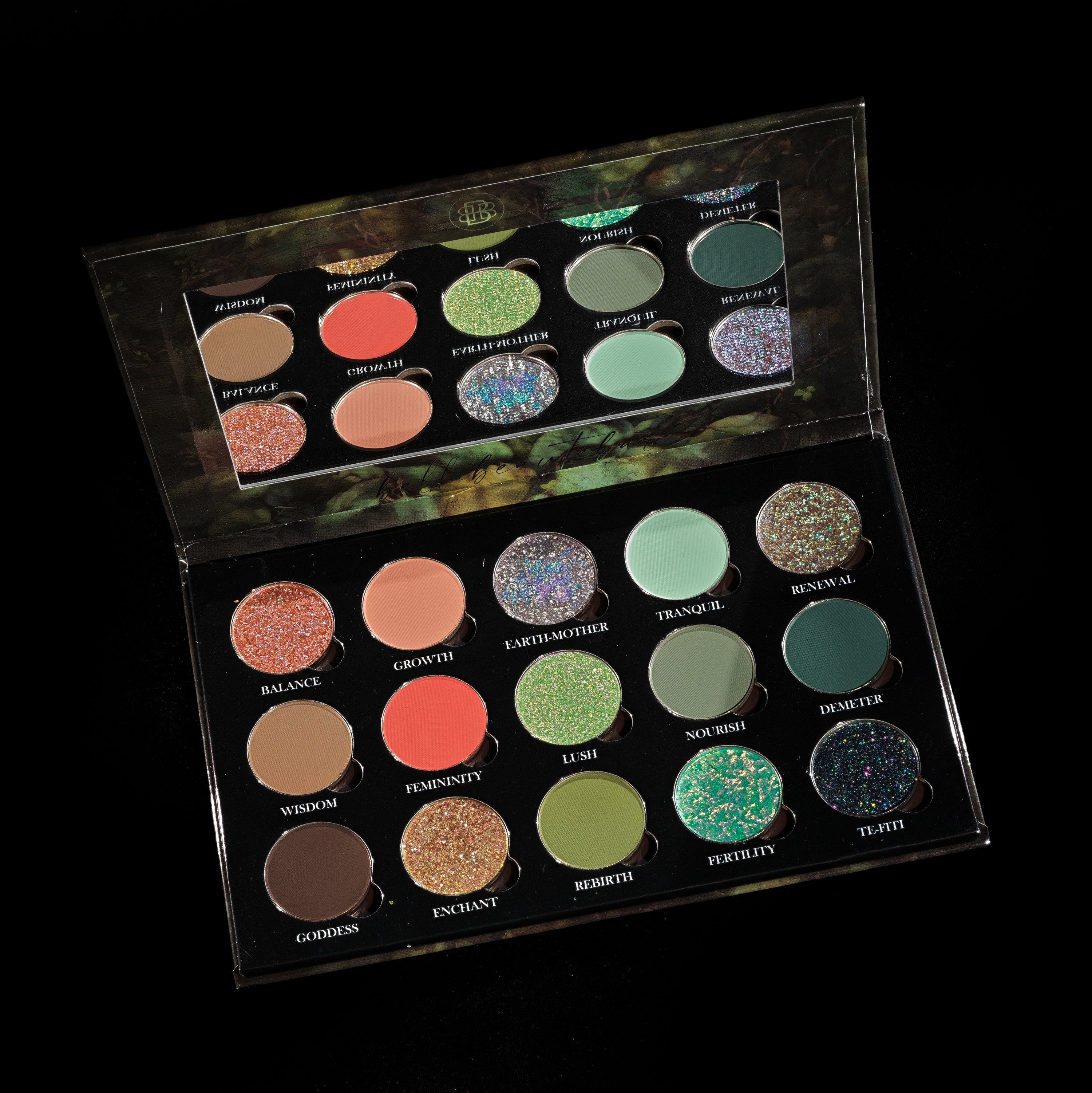 Green Goddess Eyeshadow Palette - Vegan, Cruelty-Free Makeup Palette with 12 Highly Pigmented Shades for Day & Night Looks | Perfect for Parties, Weddings & Everyday Glam