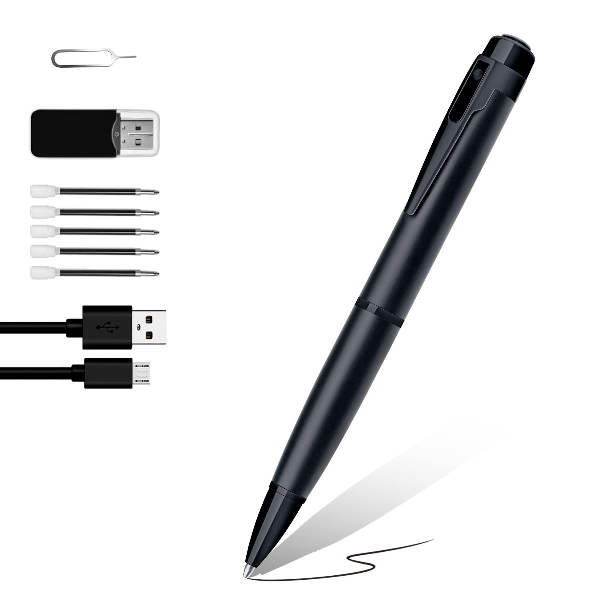 Amway Spy Camera Pen - 1080p Full HD Hidden Camera with USB Charging | Mini Nanny Cam for Home, Office & Travel Surveillance | Premium Pack Discreet Spy Gear