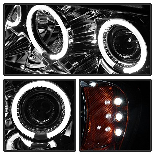 99-04 Jeep Grand Cherokee LED Halo Headlights - Chrome/Clear Lens Replacement - Upgrade for Night Driving & Off-Road Adventures