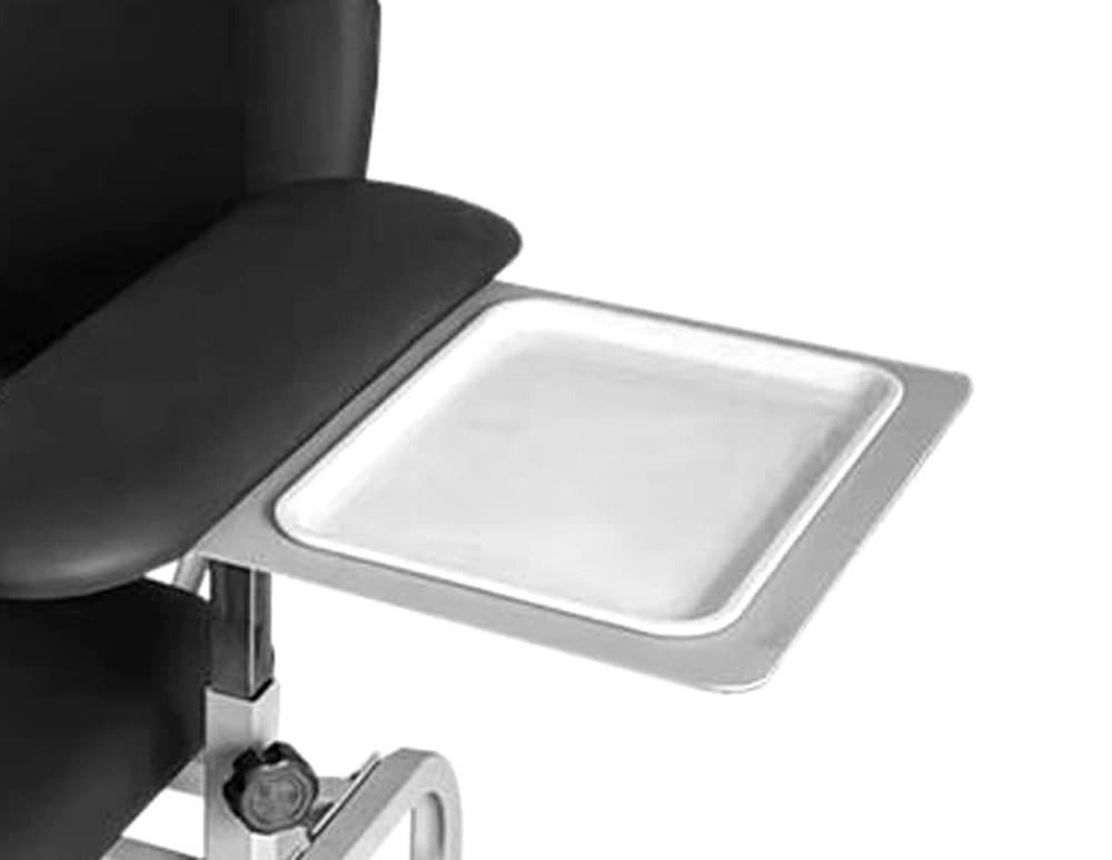Medical Blood Drawing Chair with Adjustable Armrest & Side Tray - Phlebotomy Chair with Soft Padded Seat for Clinics, Hospitals, and Labs - Comfortable Patient Examination Chair for Blood Tests & IV Procedures
