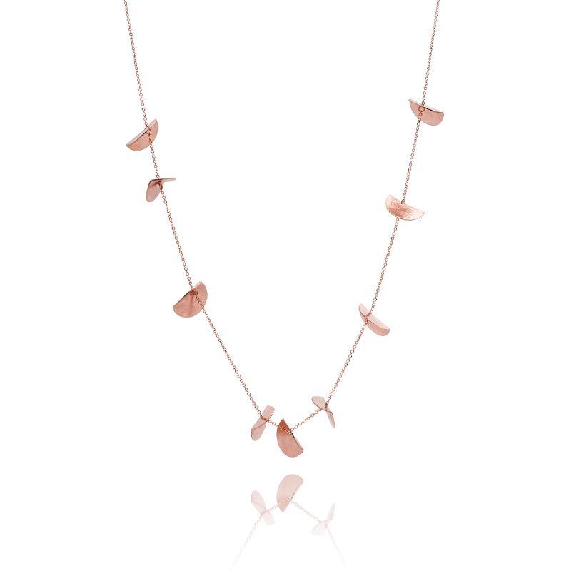 Eucalyptus Leaf Long Chain Necklace for Women - Dainty Minimalist Pendant Jewelry for Everyday Wear & Layering
