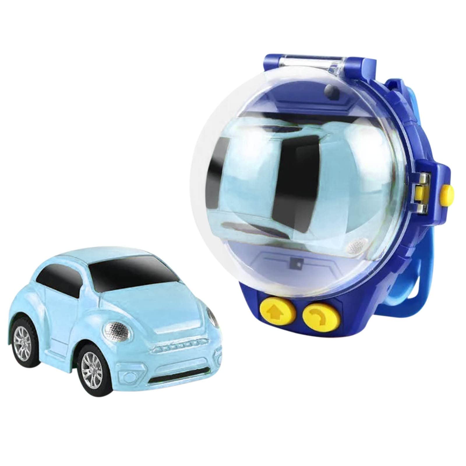 2022 New Mini Remote Control Car Watch Toy - 2.4GHz RC Electric Car with Detachable Wristband, Fun Gift for Kids (Blue) - Perfect for Indoor Play, Birthday Presents & STEM Learning