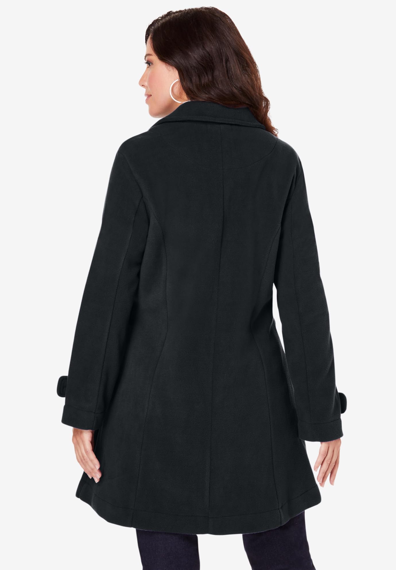 Roaman's Women's Plus Size Fleece Jacket - Cozy Warm Winter Outerwear for Curvy Ladies | Perfect for Casual Outings, Outdoor Activities & Cold Weather Layering