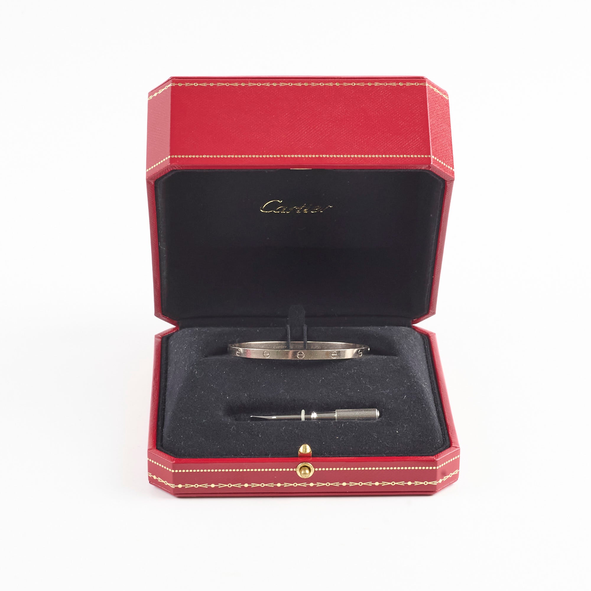 Cartier Love Bracelet 18K White Gold Small Model Size 16 - Luxury Jewelry Gift for Women, Anniversary & Special Occasions