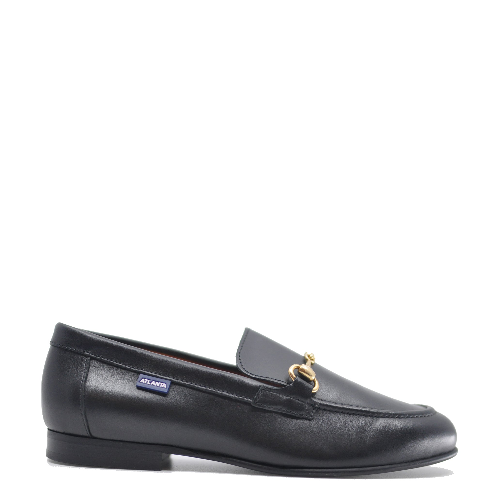 Atlanta Black Leather Buckle Moccasin Dress Shoes for Men | Comfortable Formal & Business Attire