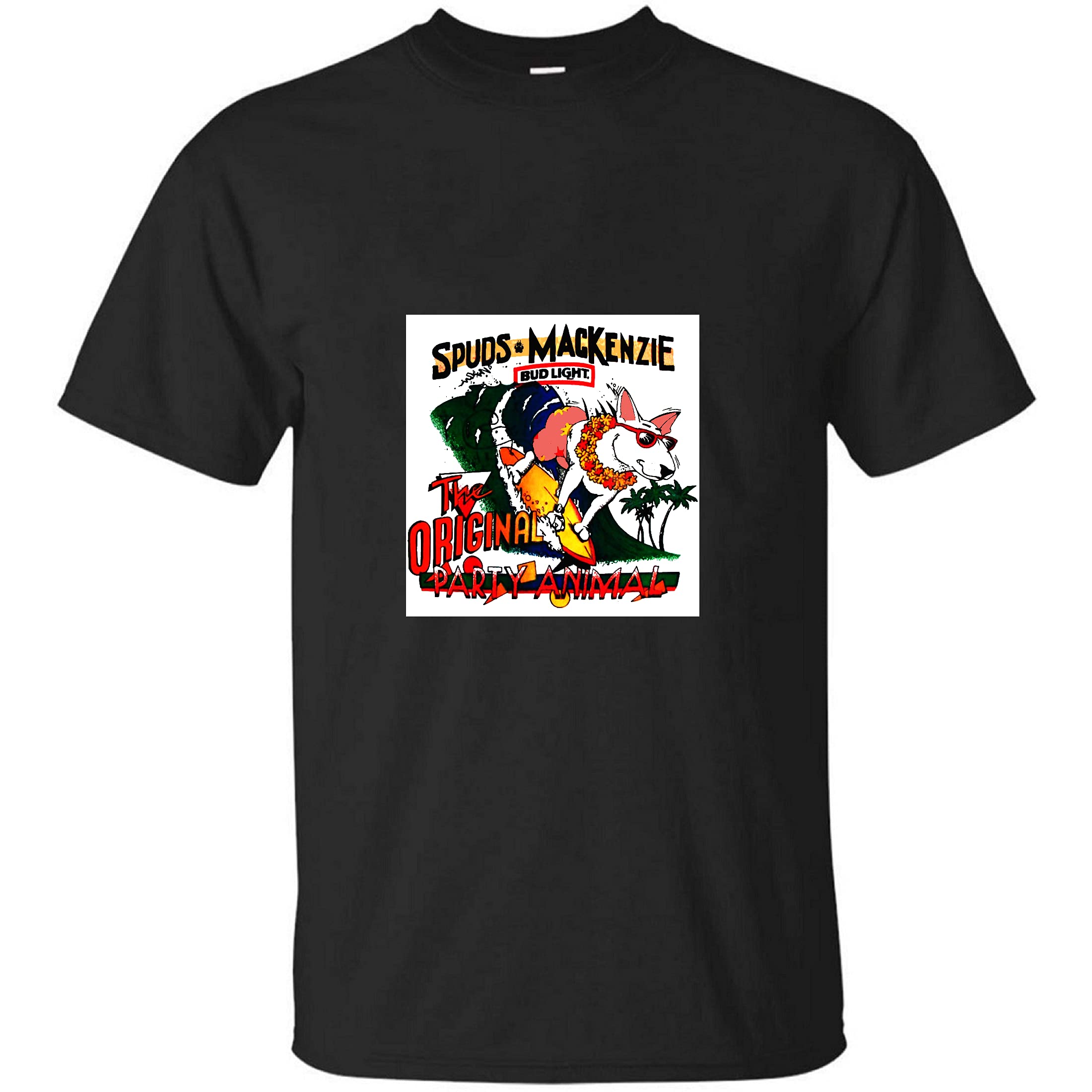 Vintage Spuds Mackenzie 80s Throwback Classic T-Shirt - Retro Beer Dog Graphic Tee for Casual Wear & 80s Theme Parties