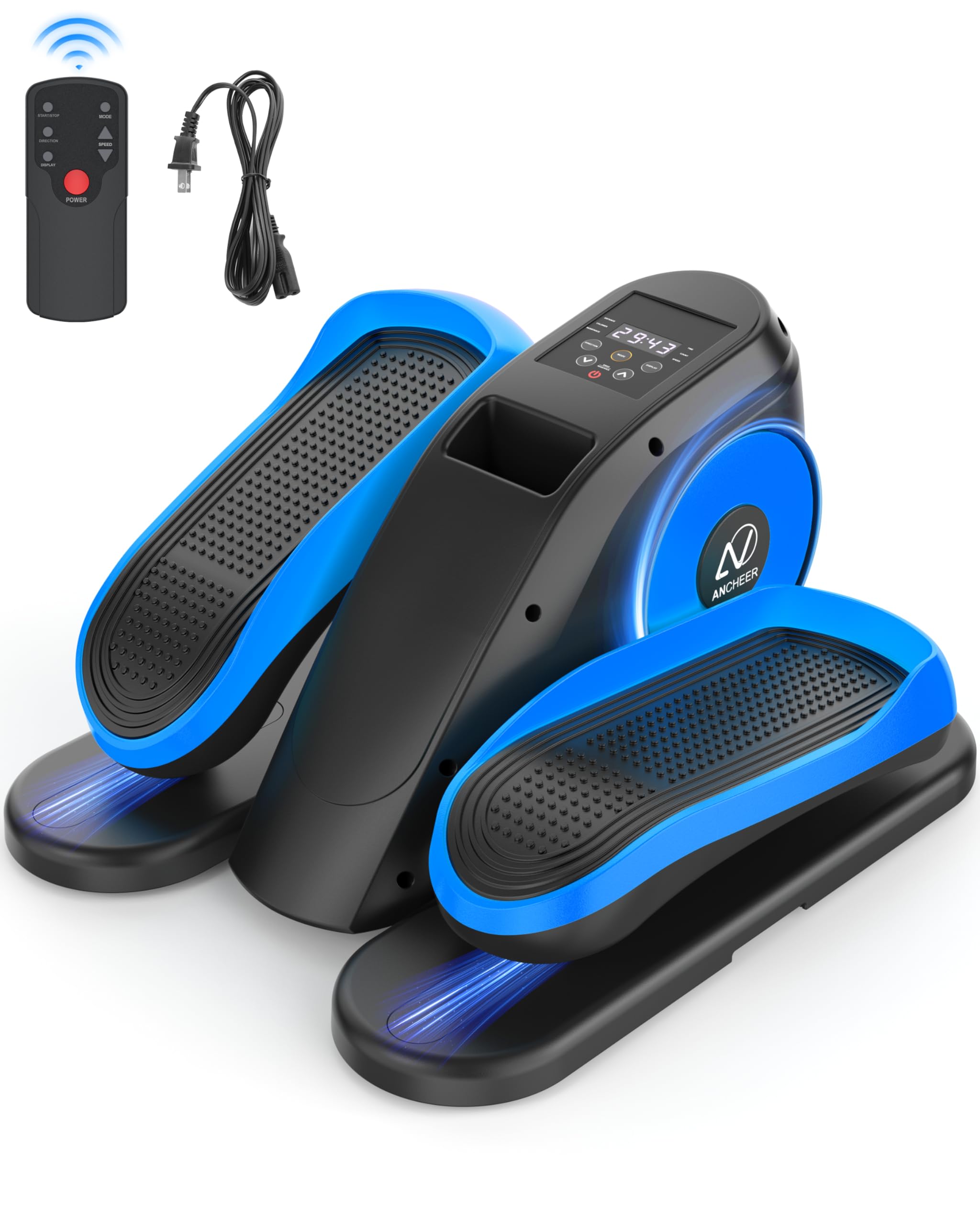 ANCHEER Under Desk Elliptical Machine - Quiet Electric Pedal Exerciser with Remote Control for Seniors | Manual & Auto Modes | Compact Leg Exercise Equipment for Home, Office & Physical Therapy Use