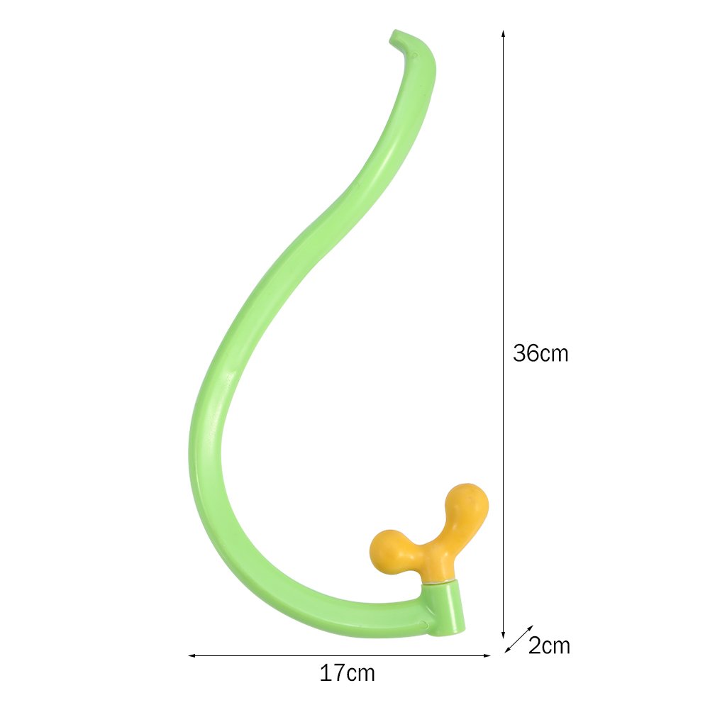 Adjustable Dual Head Manual Back Massager - Neck, Shoulder & Muscle Pain Relief Tool - Self Massage Cane for Home, Office & Car Use