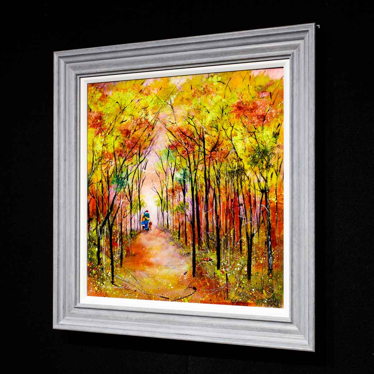 Original Autumn Walk Painting - Handmade Wall Art for Home Decor, Living Room, Bedroom & Office | Perfect Gift for Art Lovers