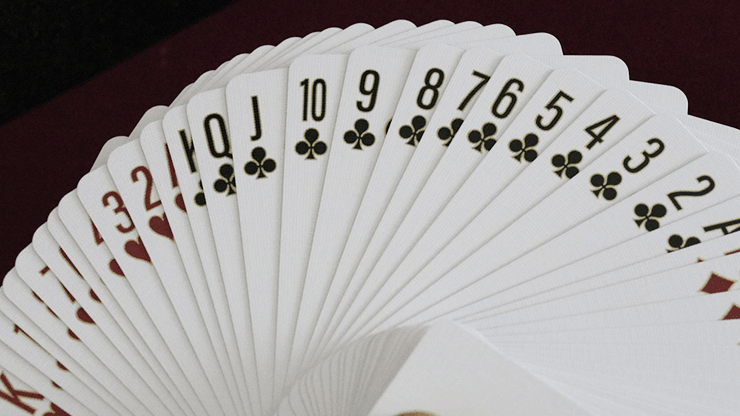 Premium Oath Standard Playing Cards - Burgundy Red Deck for Poker, Blackjack & Card Games | Ideal for Casino Nights, Magic Tricks & Family Game Nights