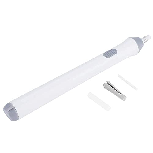 Electric Eraser Kit - Battery Operated Automatic Pencil Eraser with 20 Refills - Detailer Tool for Artists, Sketching, Drafting & Graphite Pencils (White) - Perfect for Art Projects, Technical Drawings & School Work