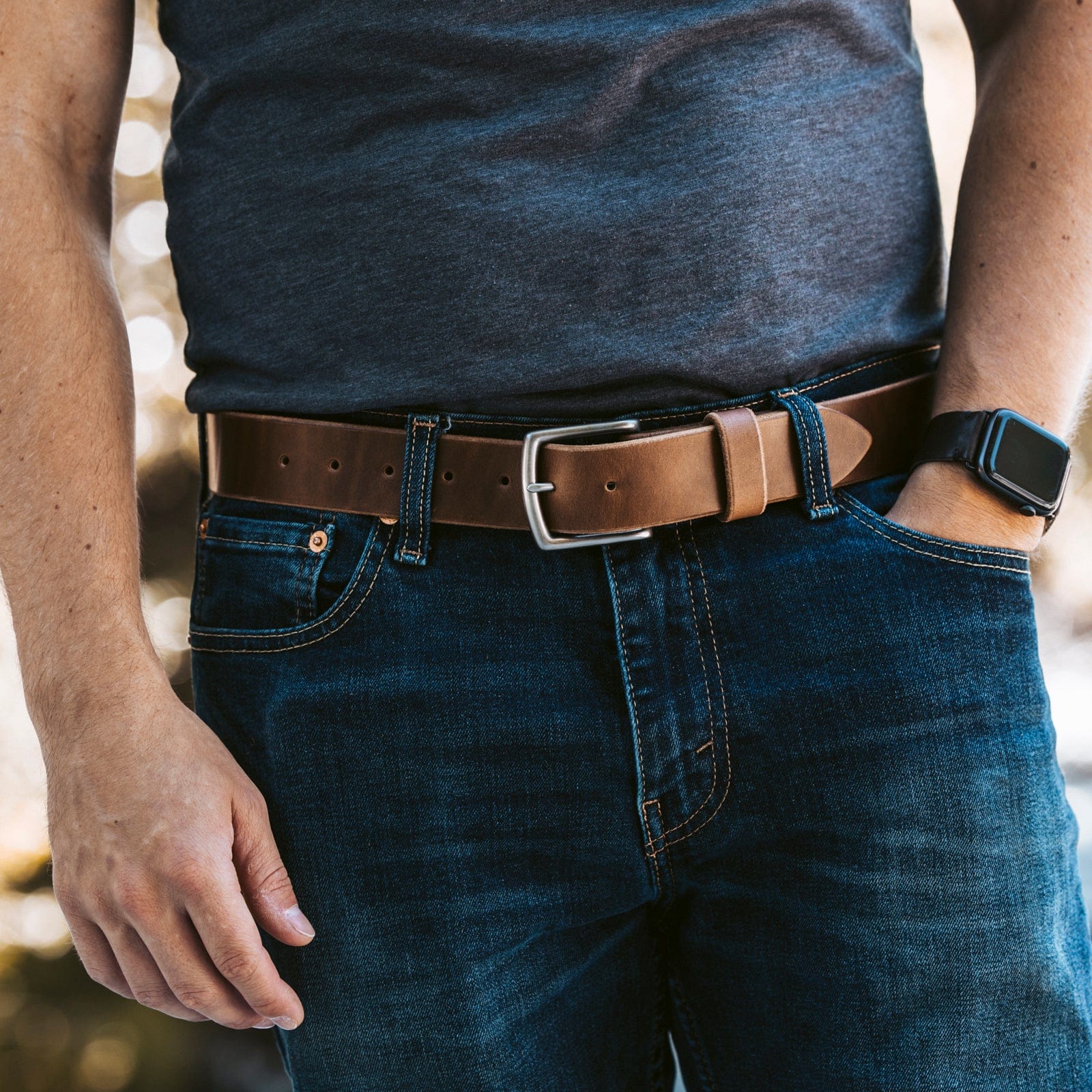 Premium Genuine Leather Belt for Men - 1.5
