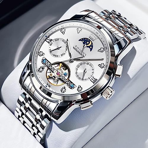 6678：Silver band & White dial