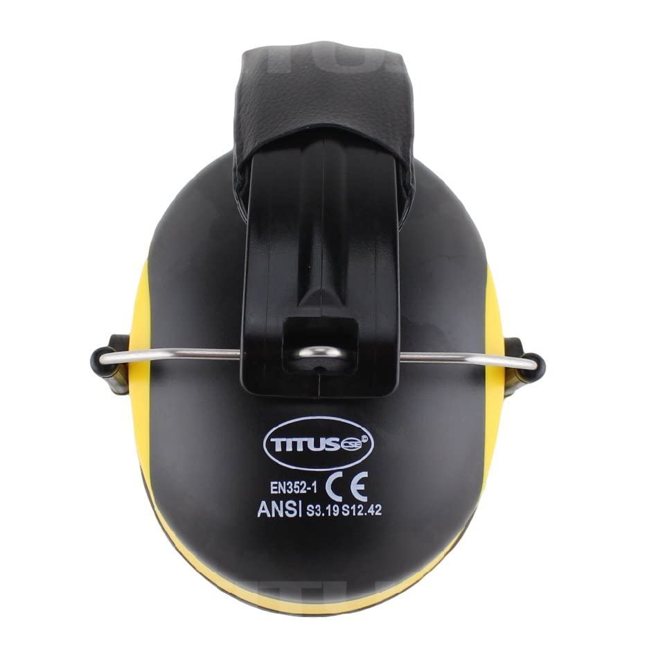 TITUS 3 Series Onyx 37 Highest NRR 34dB Noise Reduction Safety Earmuffs for Shooting, Construction & Industrial Work - Hearing Protection for Loud Environments