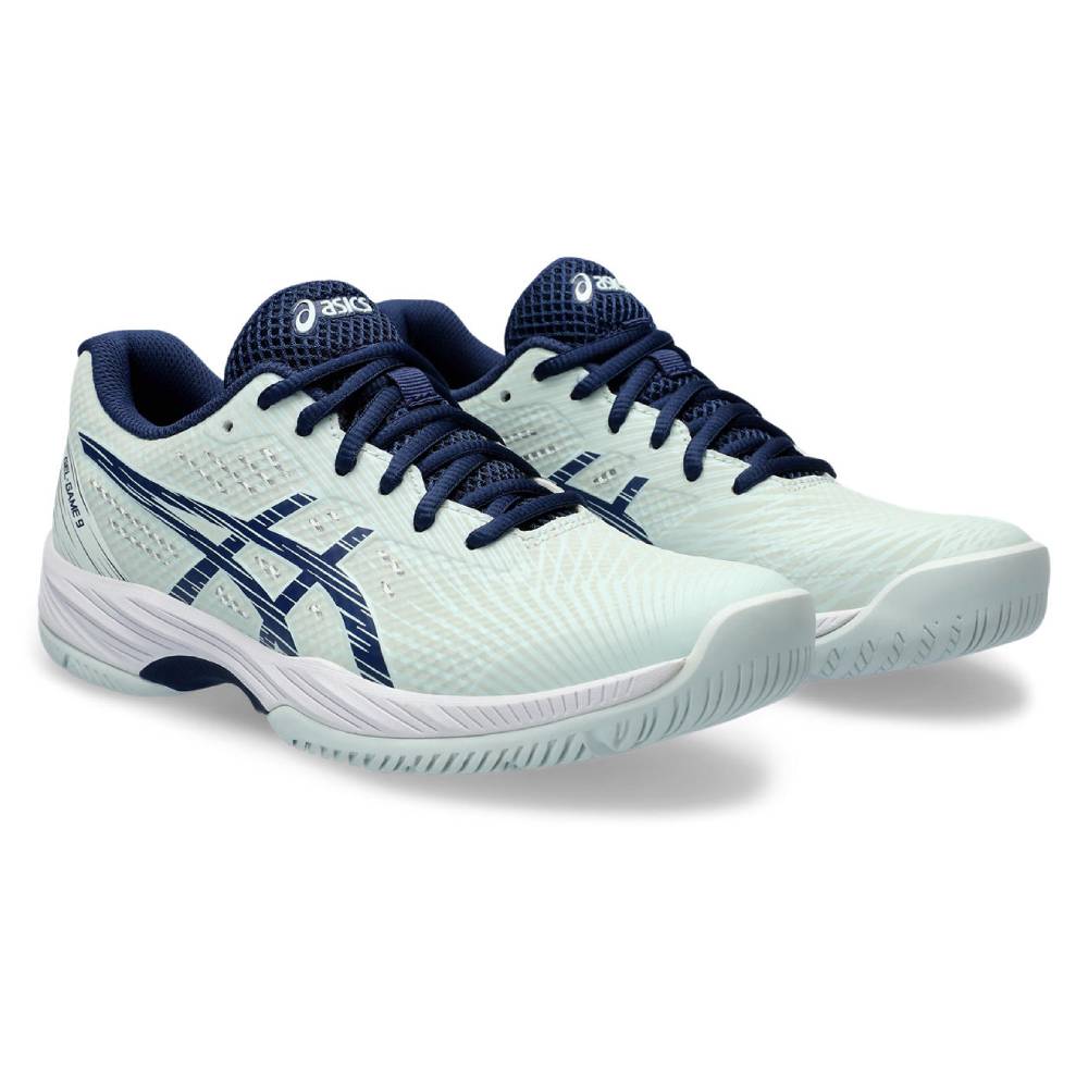 ASICS Gel Game 9 Women's Tennis Shoes - Lightweight & Supportive Court Shoes for Women in Pale Mint/Blue | Perfect for Tennis, Pickleball & Casual Wear