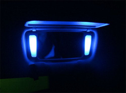 2-Pack Ultra Blue 3 SMD 6641 LED Bulbs - Replacement Lights for Car Vanity Mirror & Sun Visor - Bright Illumination for Makeup Application & Night Driving