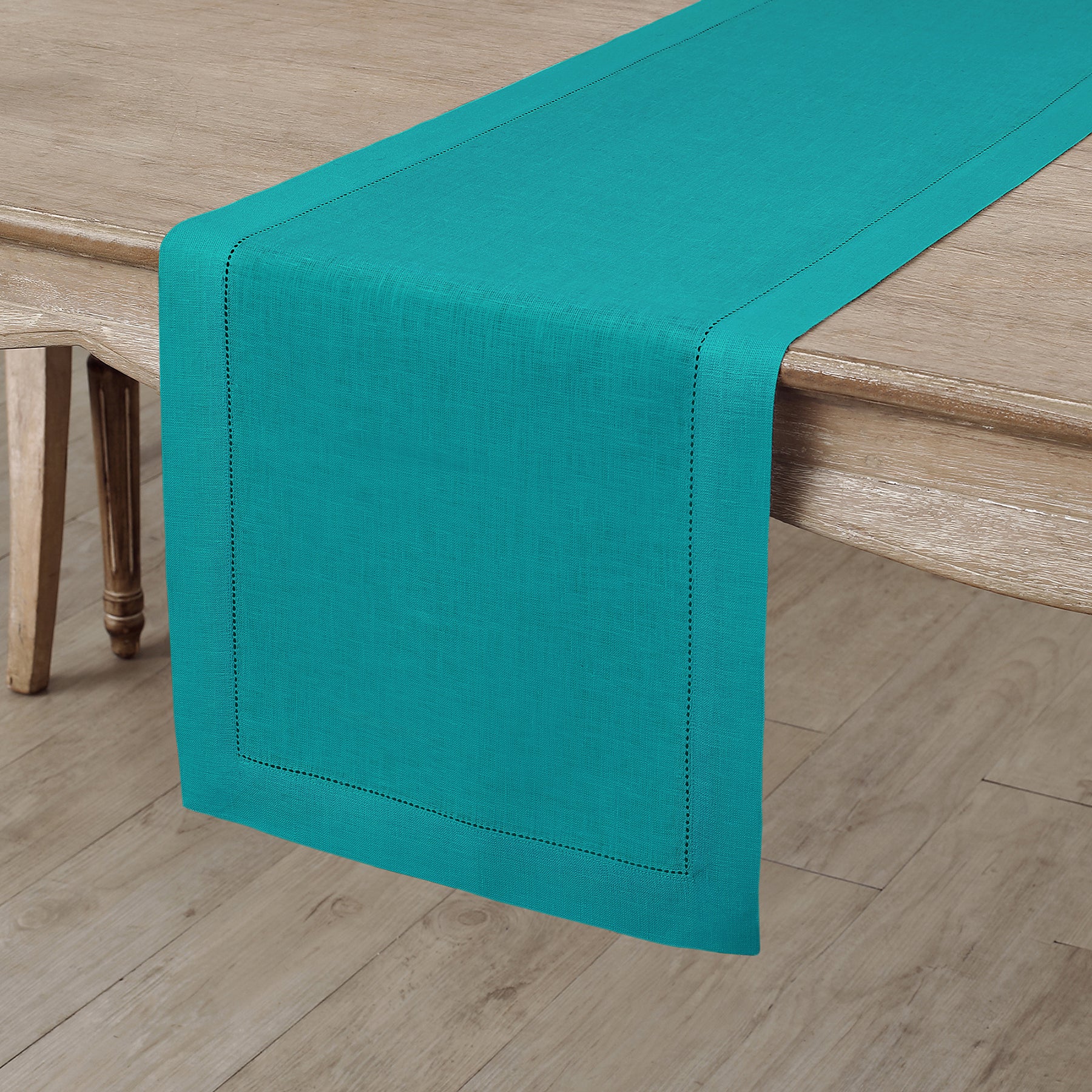 Elegant Classic Hemstitch Table Runner - 12x72 Inch White Linen Table Decor for Dining Room, Wedding & Holiday Parties - Perfect for Farmhouse, Rustic & Boho Home Decor