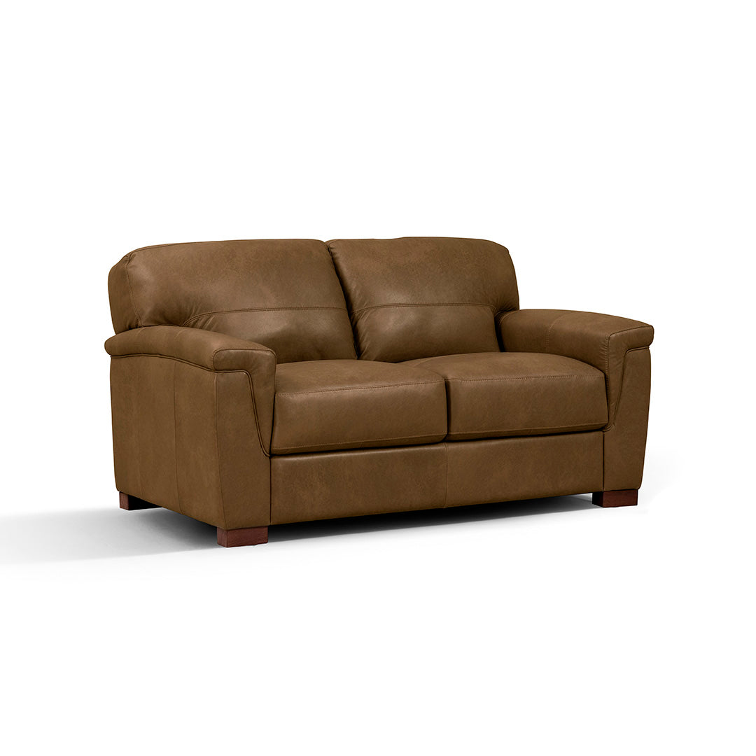 Olympia Leather Loveseat - Genuine Leather Sofa for Living Room, Small Space & Apartment - Perfect for Relaxing, Entertaining & Home Decor