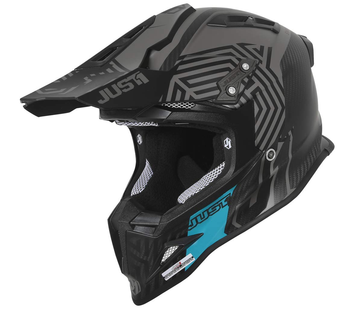 Just1 Racing J12 Syncro Carbon Fiber MX Off-Road Motocross Helmet - Lightweight & Durable for Trail Riding, Dirt Biking & Adventure Racing