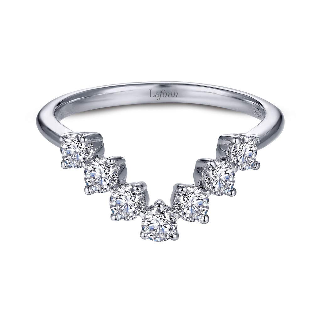 Lafonn Classic Sterling Silver Platinum Plated Rings (0.56 Cttw) - Elegant Wedding Bands & Anniversary Gifts for Women & Men - Perfect for Engagements, Proposals & Special Occasions