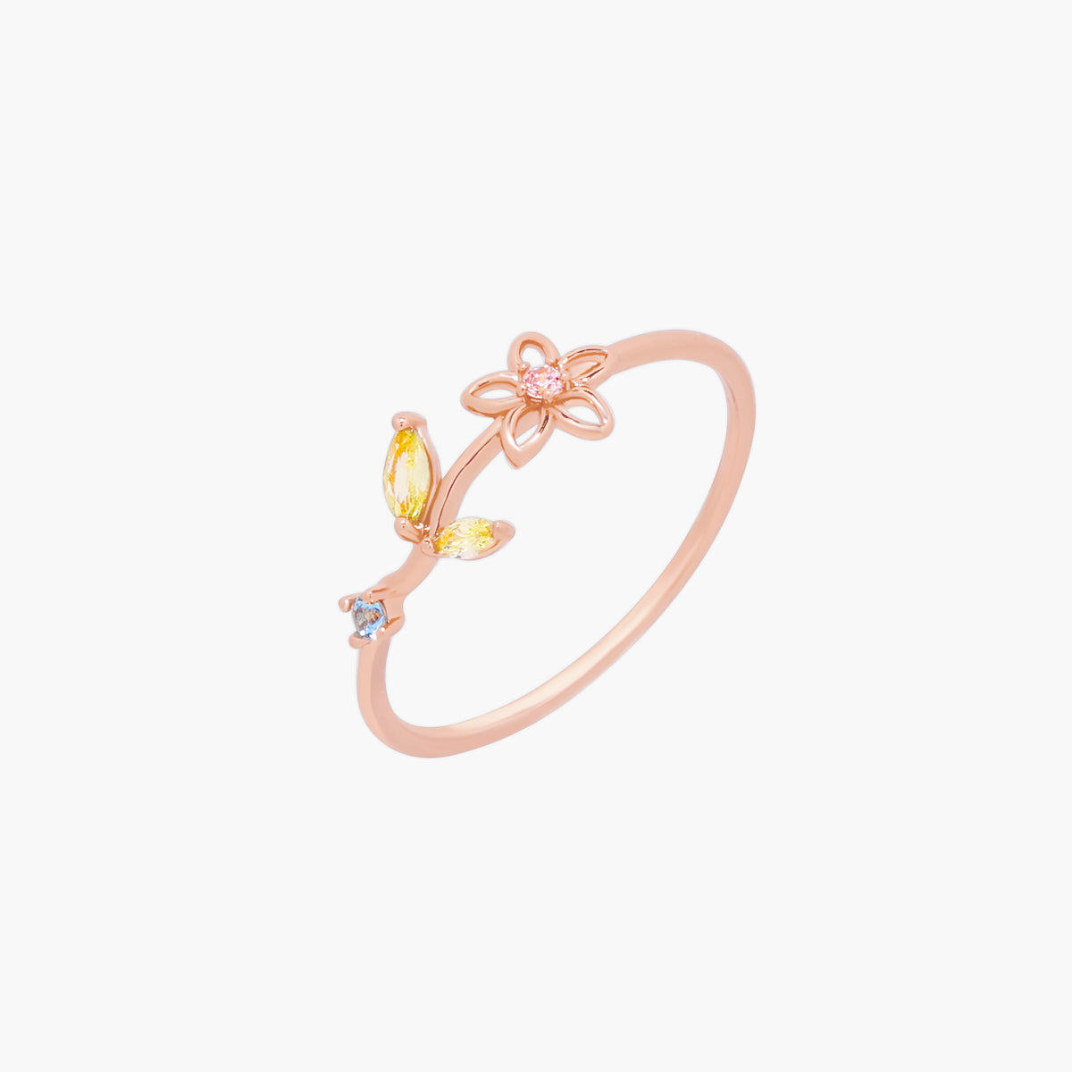 Peridot Flower Ring for Women - Dainty Green Gemstone Jewelry for Everyday Wear & Special Occasions