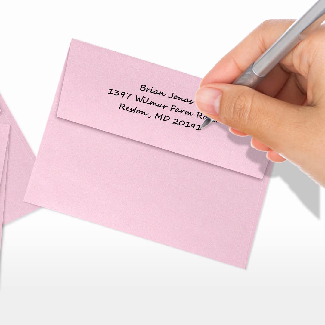 Premium A2 Invitation Envelopes (4 3/8 x 5 3/4 Inches) - 500 Pack Rose Quartz Pink Metallic Wedding Stationery - Perfect for Invitations, Greeting Cards, RSVP, and Special Occasions