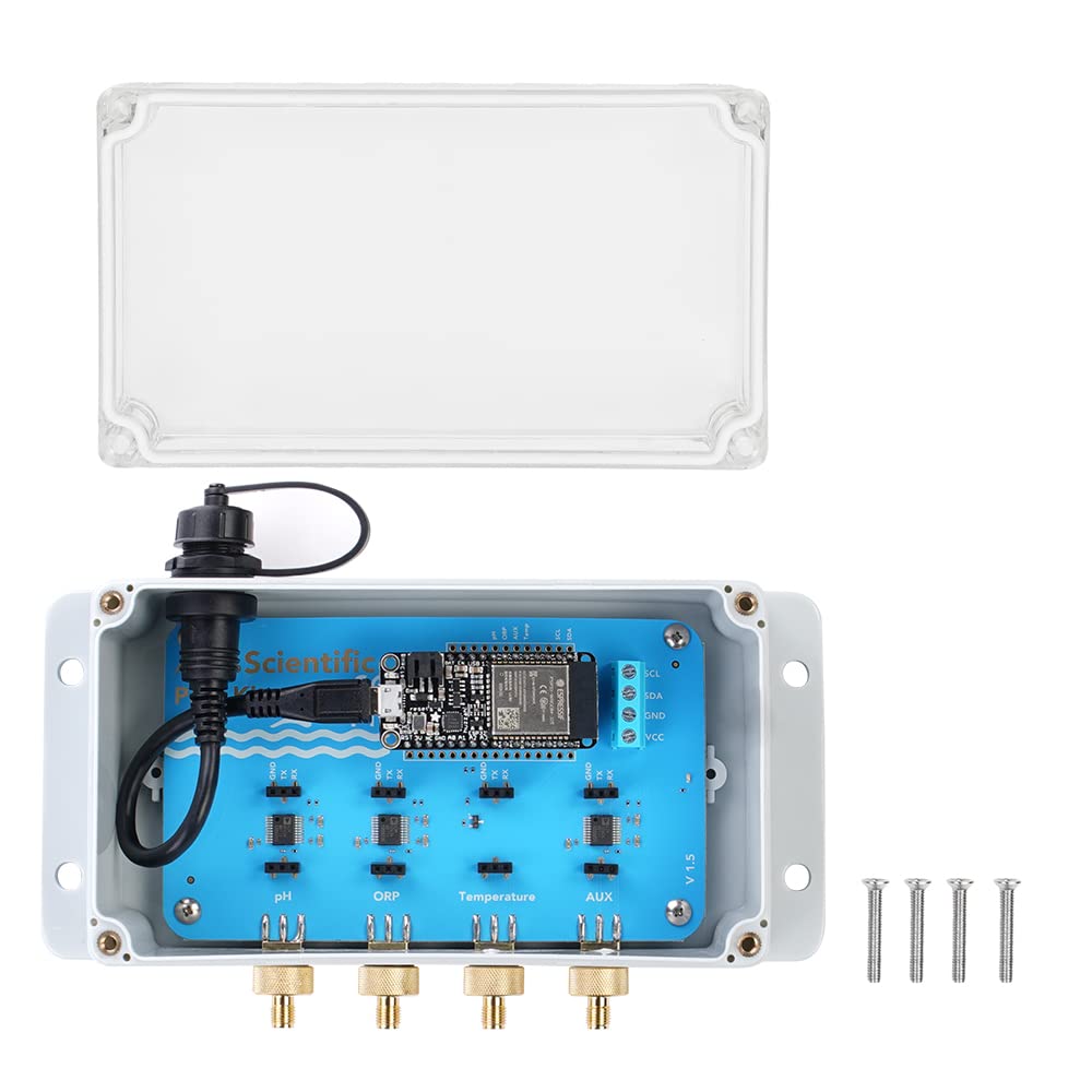 Atlas Scientific Wi-Fi Pool Monitoring Kit - Smart Water Quality Tester for Swimming Pools, Spas & Hot Tubs | Real-Time pH, ORP & Temperature Tracking | Perfect for Homeowners & Commercial Pool Maintenance