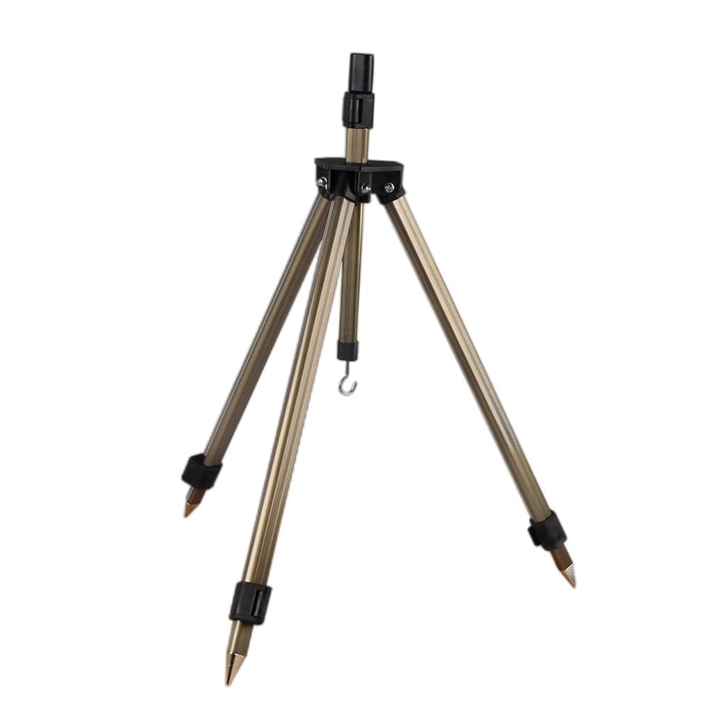Esquirla 3-Section Adjustable Telescopic Fishing Rod Holder Tripod Stand - Alloy Ground Pole Bracket for Pier, Shore & Boat Fishing | Portable Fishing Gear for Anglers